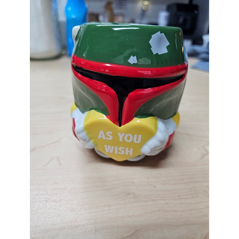Zak  Star Wars Boba Fett "As You Wish" sculpted ceramic coffee mug valentines